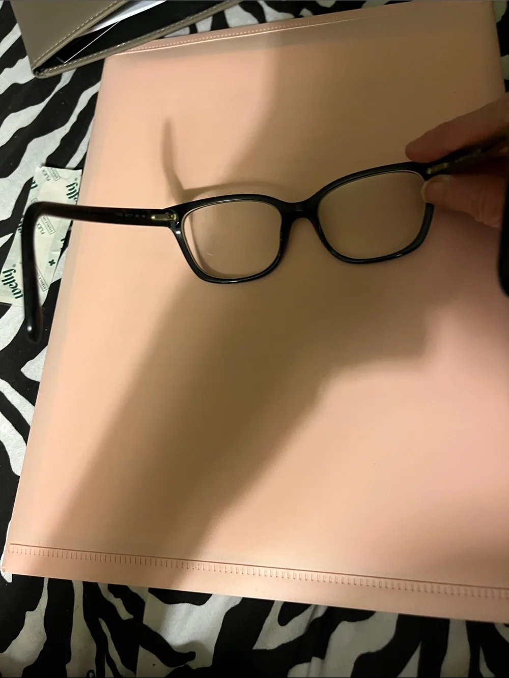Fendi Black Rectangular Women's Eyeglasses
